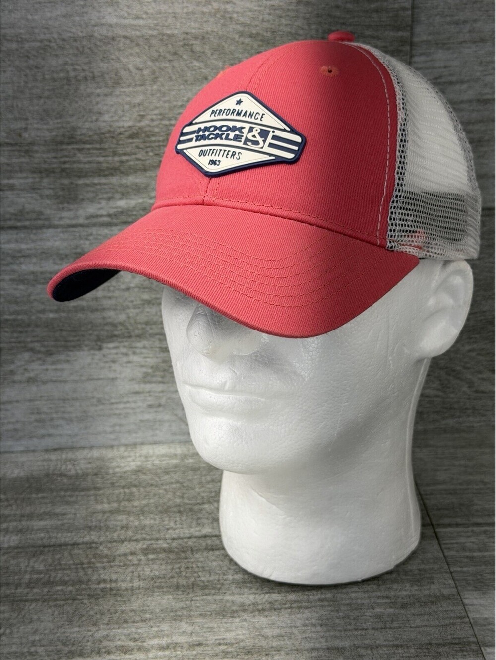 Hook & Tackle Tight Lines Mesh Patch Fishing Pink Snapback Trucker Hat Cap Fish